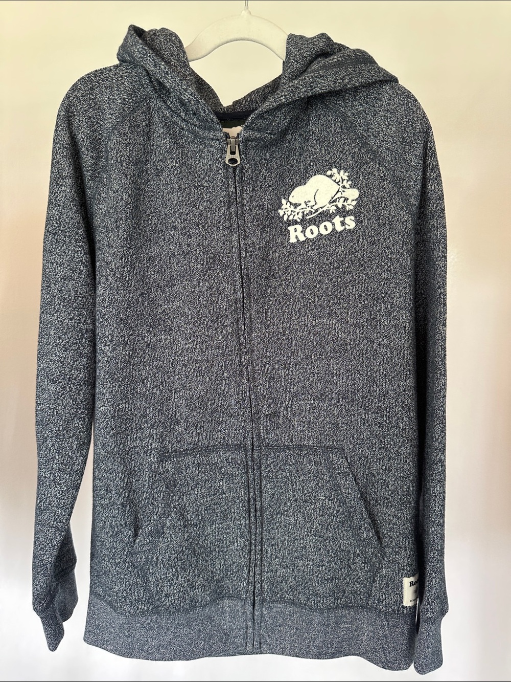 Roots Kids Organic Original Terry Navy Heather Full-Zip Hoodie XL (11-12 years)